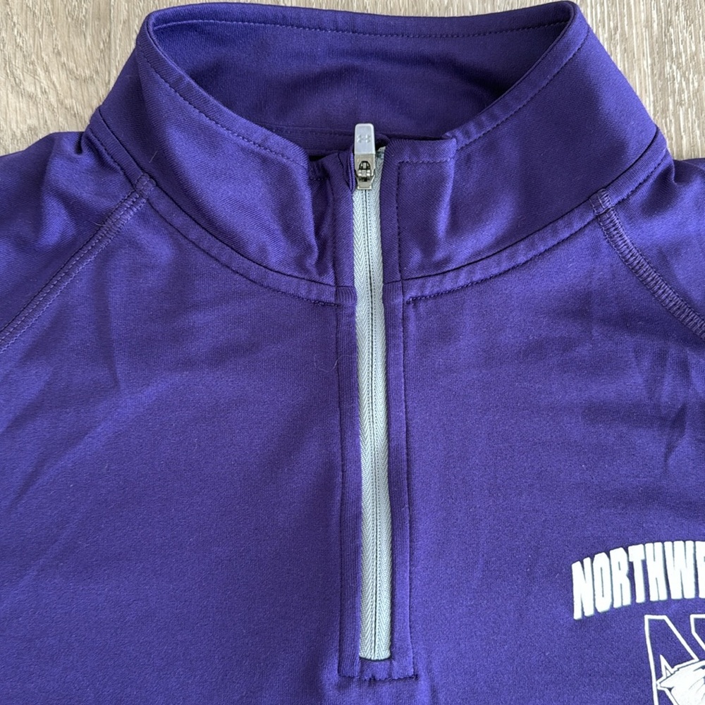 Purple Northwestern University UA Quarter-Zip Pullover Size Small - Picture 3 of 5